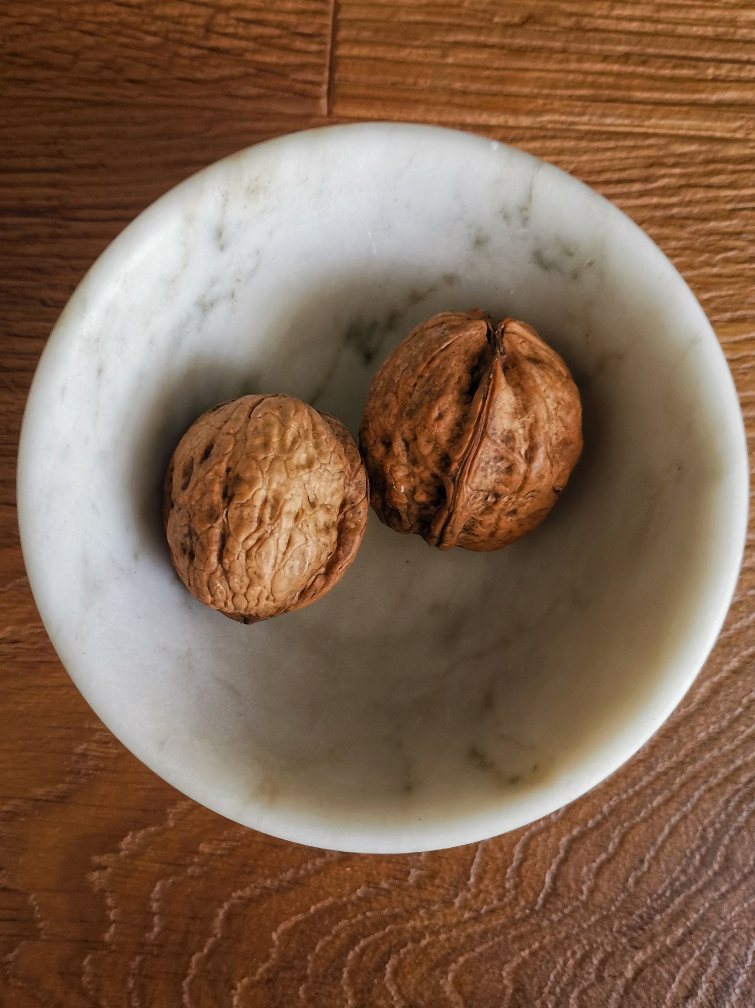 Ciotolina in Marmo Bianco Carrara con venature uniche, accessorio elegante per la tavola.
