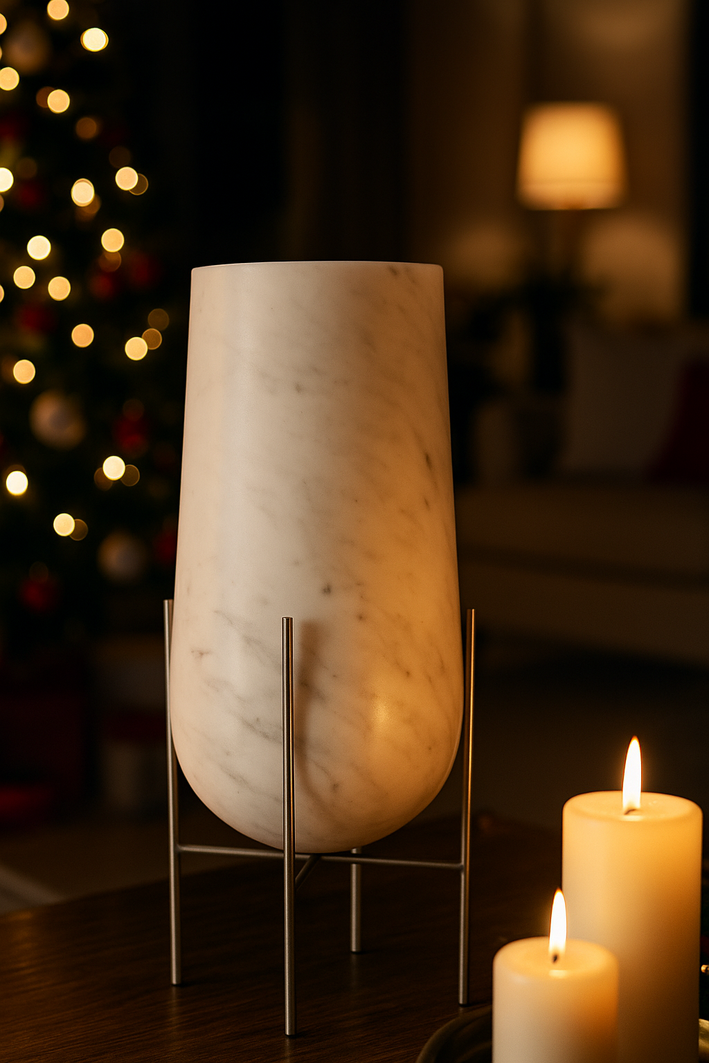 Vaso "Nora" in Marmo Bianco di Carrara