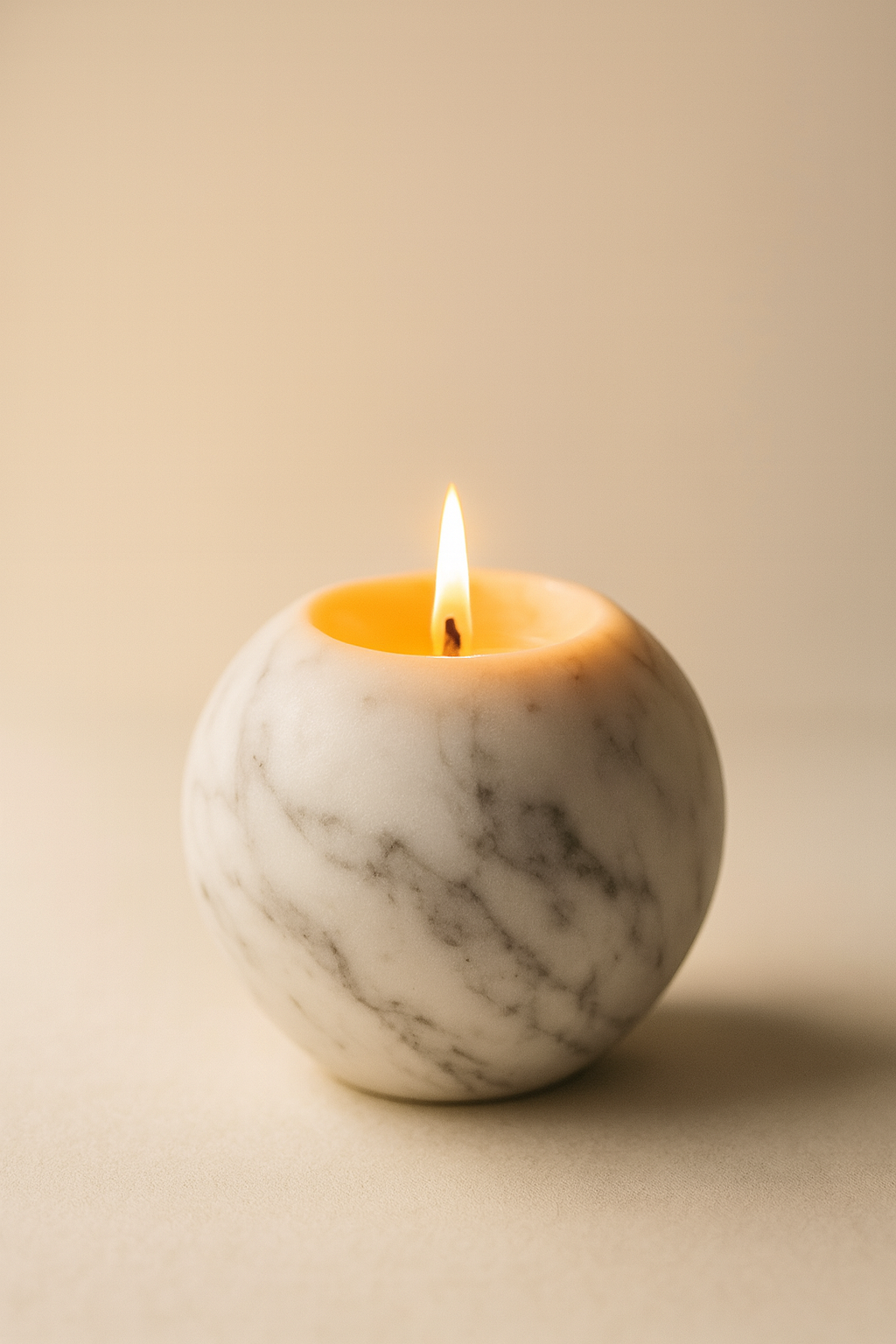 Porta Candela 'Ball' in Marmo