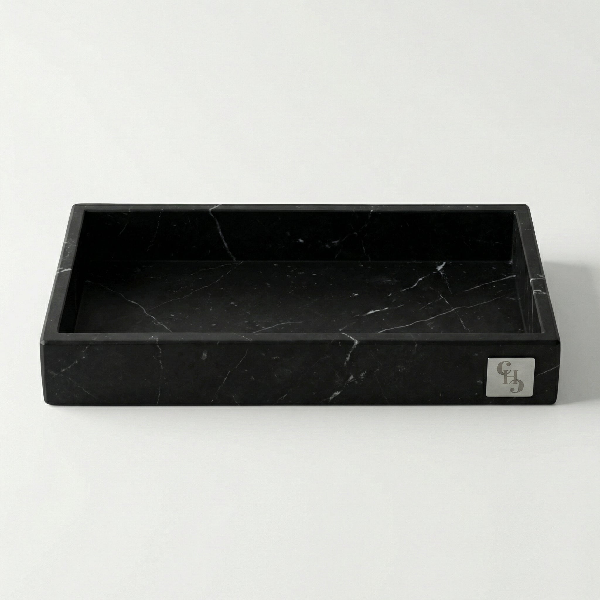 Vassoio Rettangolare in Marmo Nero Marquina