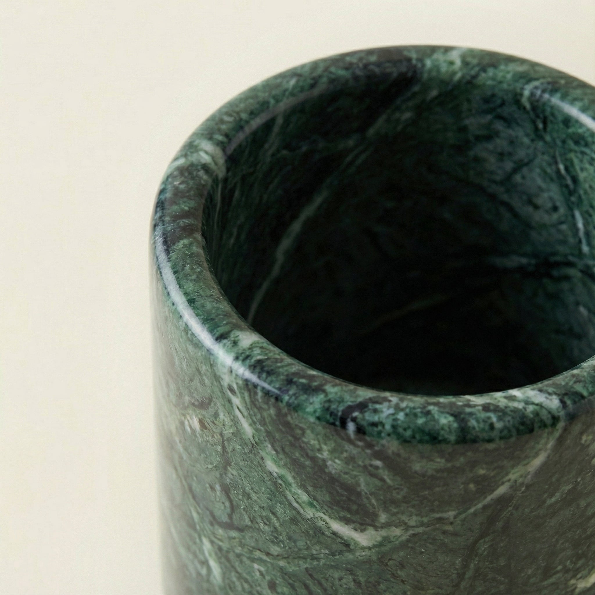 Bicchiere Portaspazzolini in Marmo Verde - Collezione Minimal