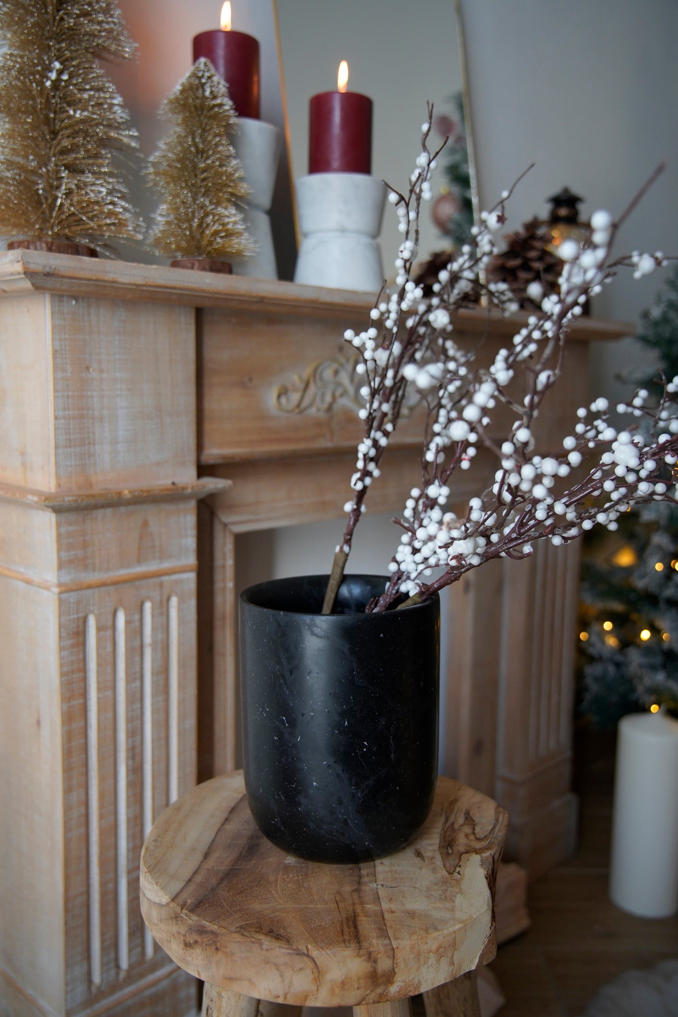 Vaso Black Bouquet in Marmo Nero Marquina
