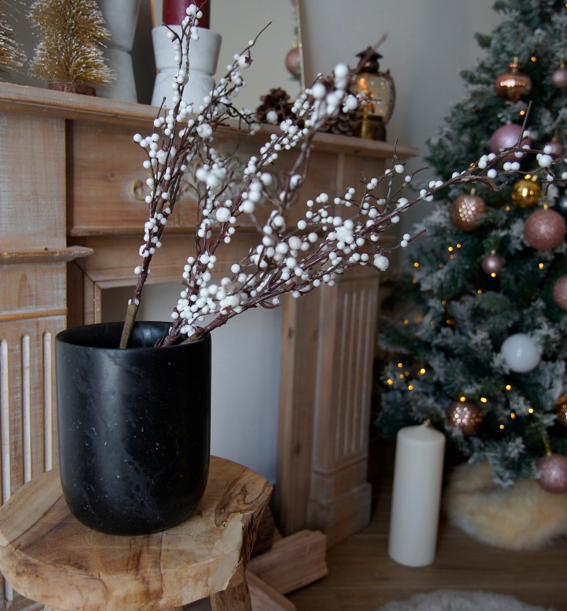 Vaso Black Bouquet in Marmo Nero Marquina