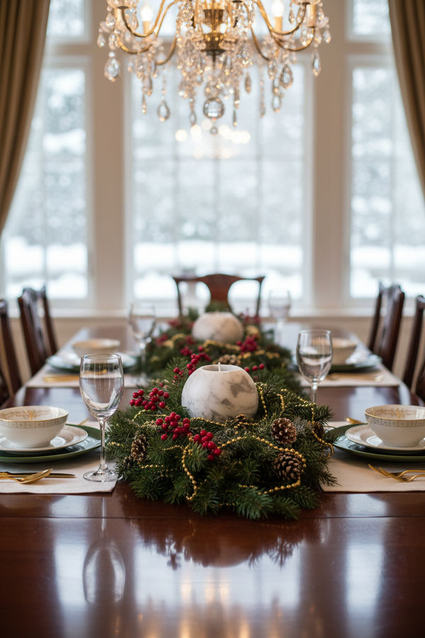 Come arredare la tavola di Natale con il marmo