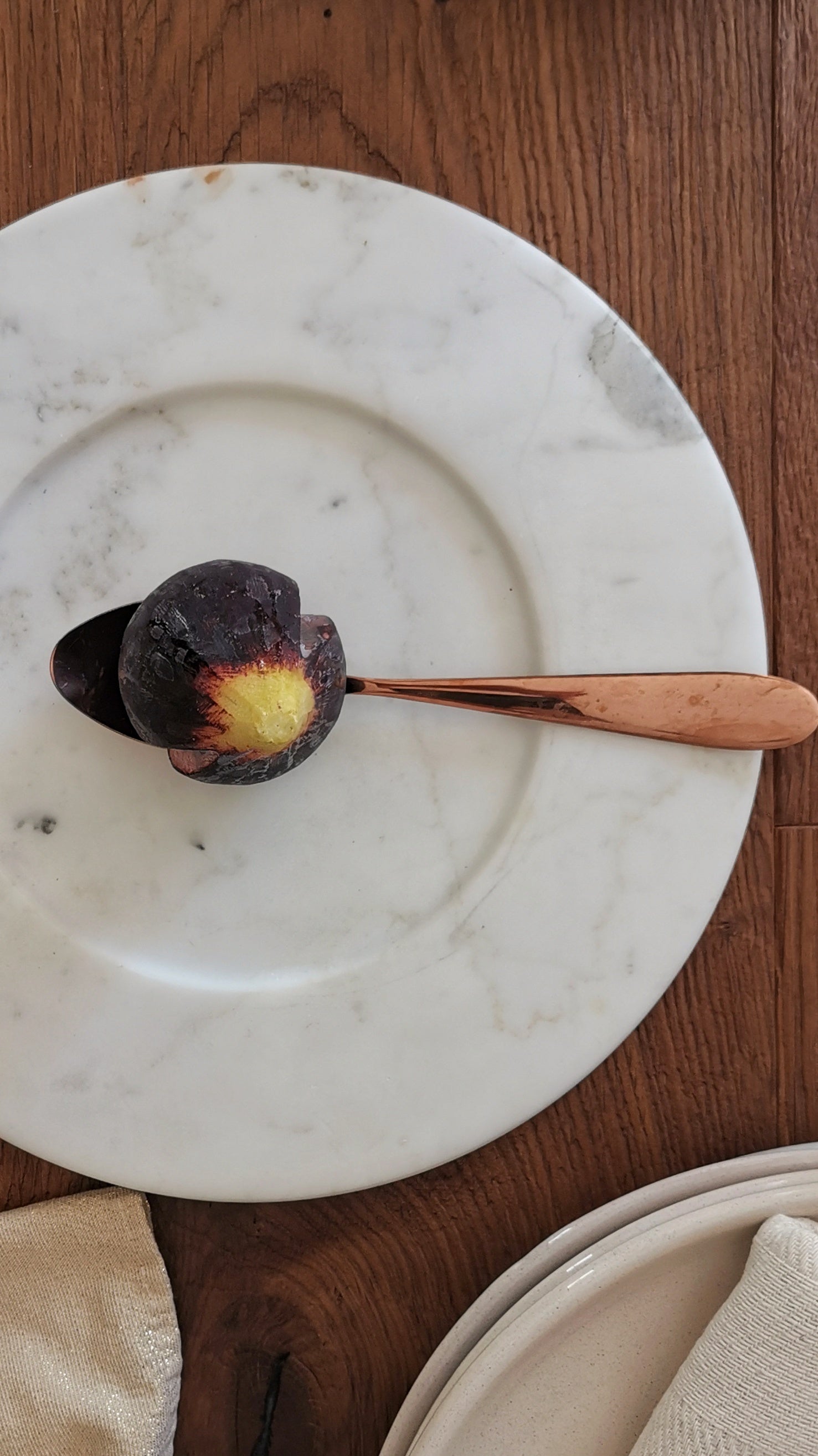 Set di 4 Sotto Piatti in Marmo di Carrara