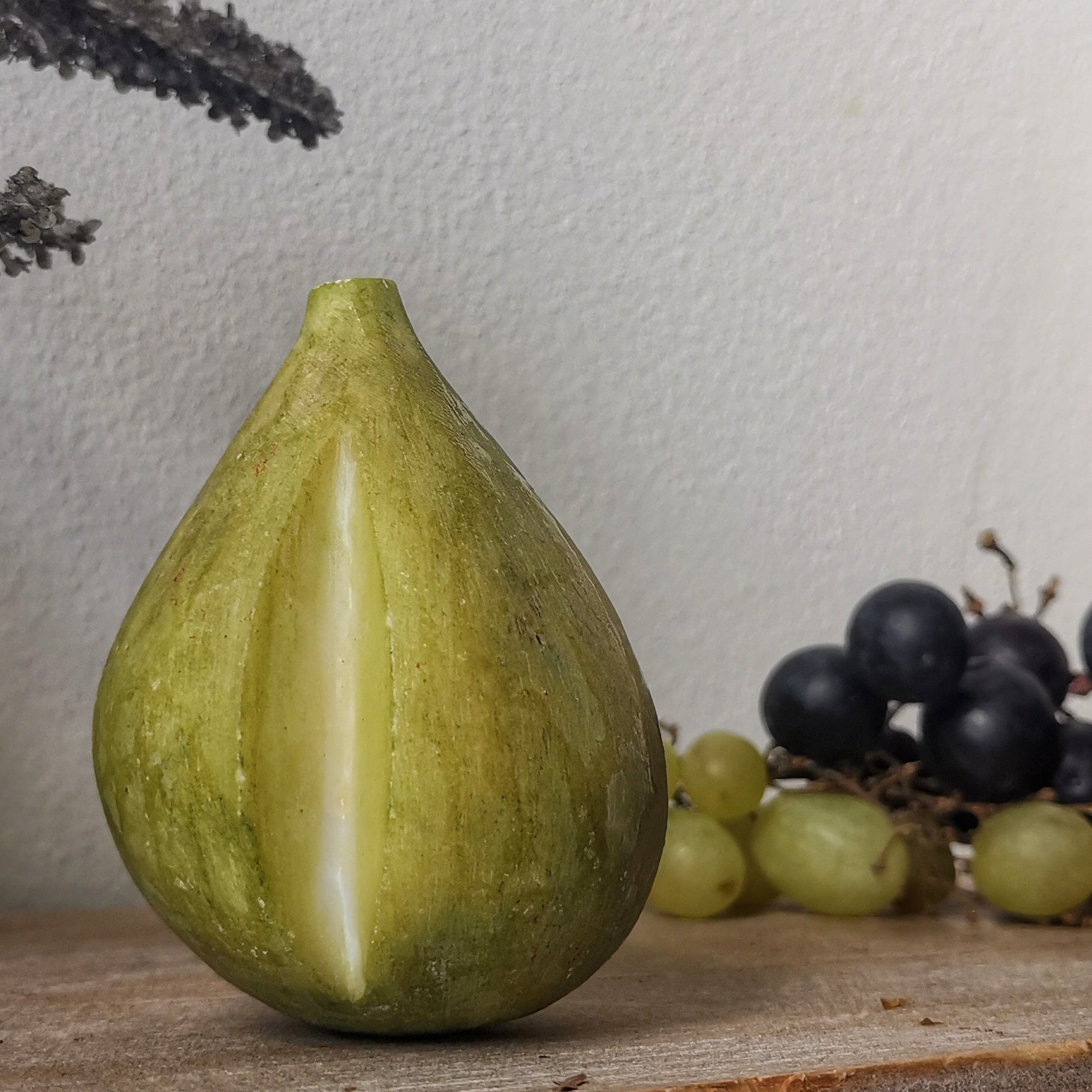 Fico Verde in Marmo Bianco Carrara