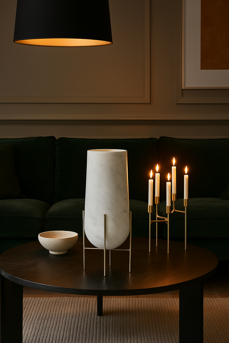 Vaso "Nora" in Marmo Bianco di Carrara