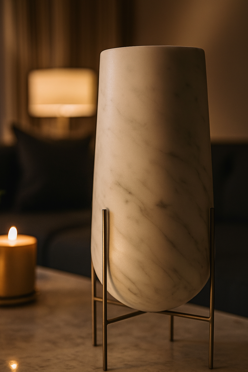 Vaso "Nora" in Marmo Bianco di Carrara