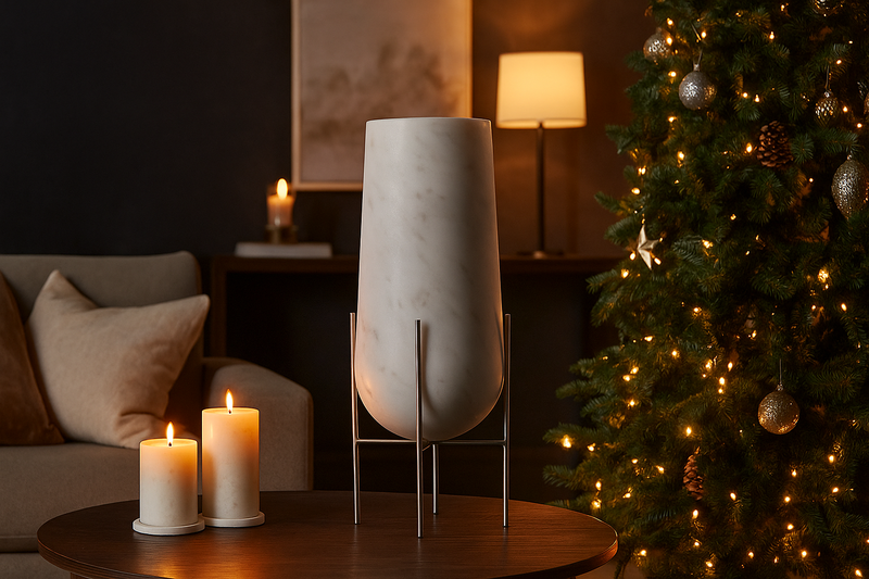 Vaso "Nora" in Marmo Bianco di Carrara