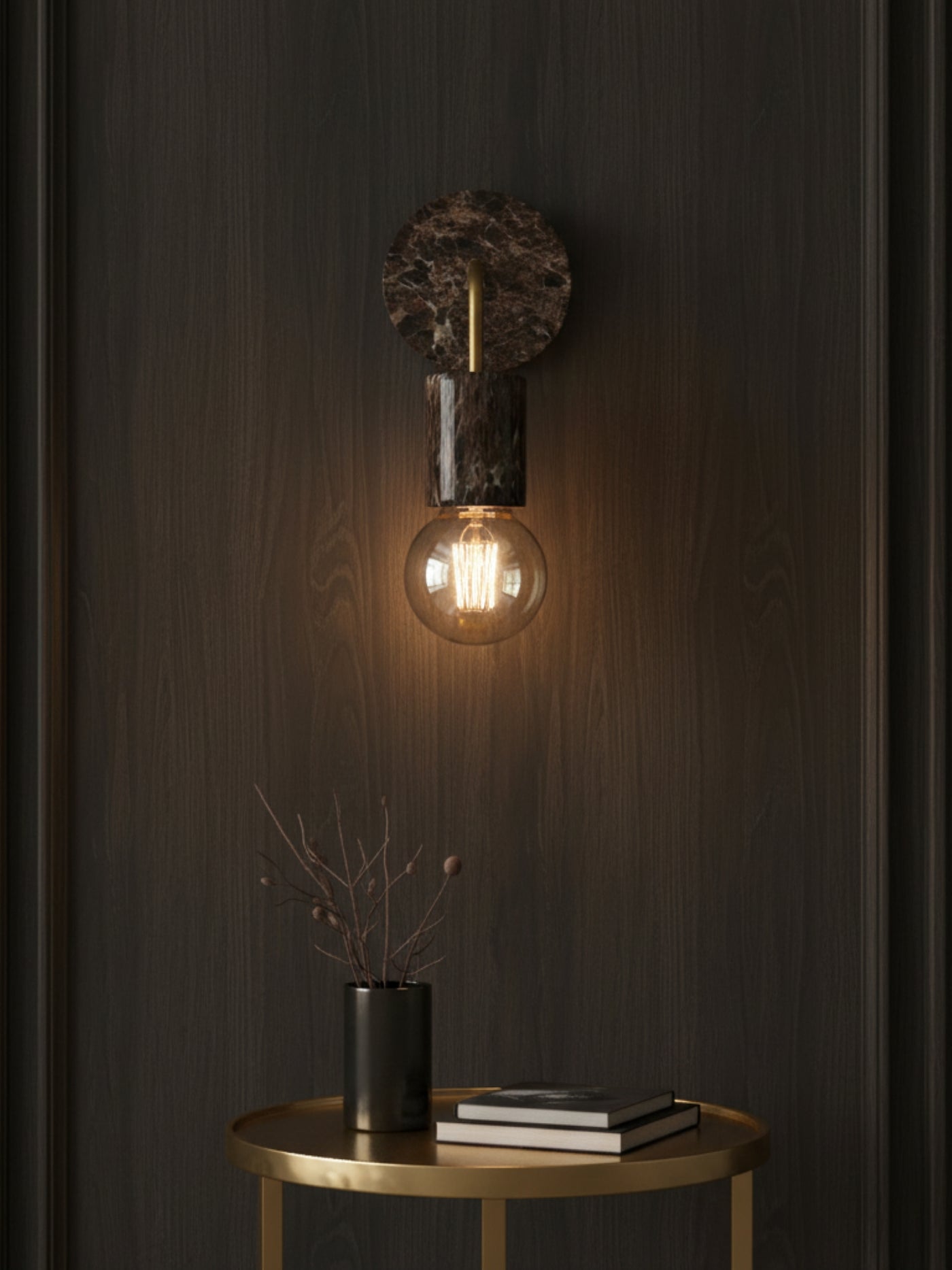 Applique in Marmo Emperador Dark Modello "ELENGANT"