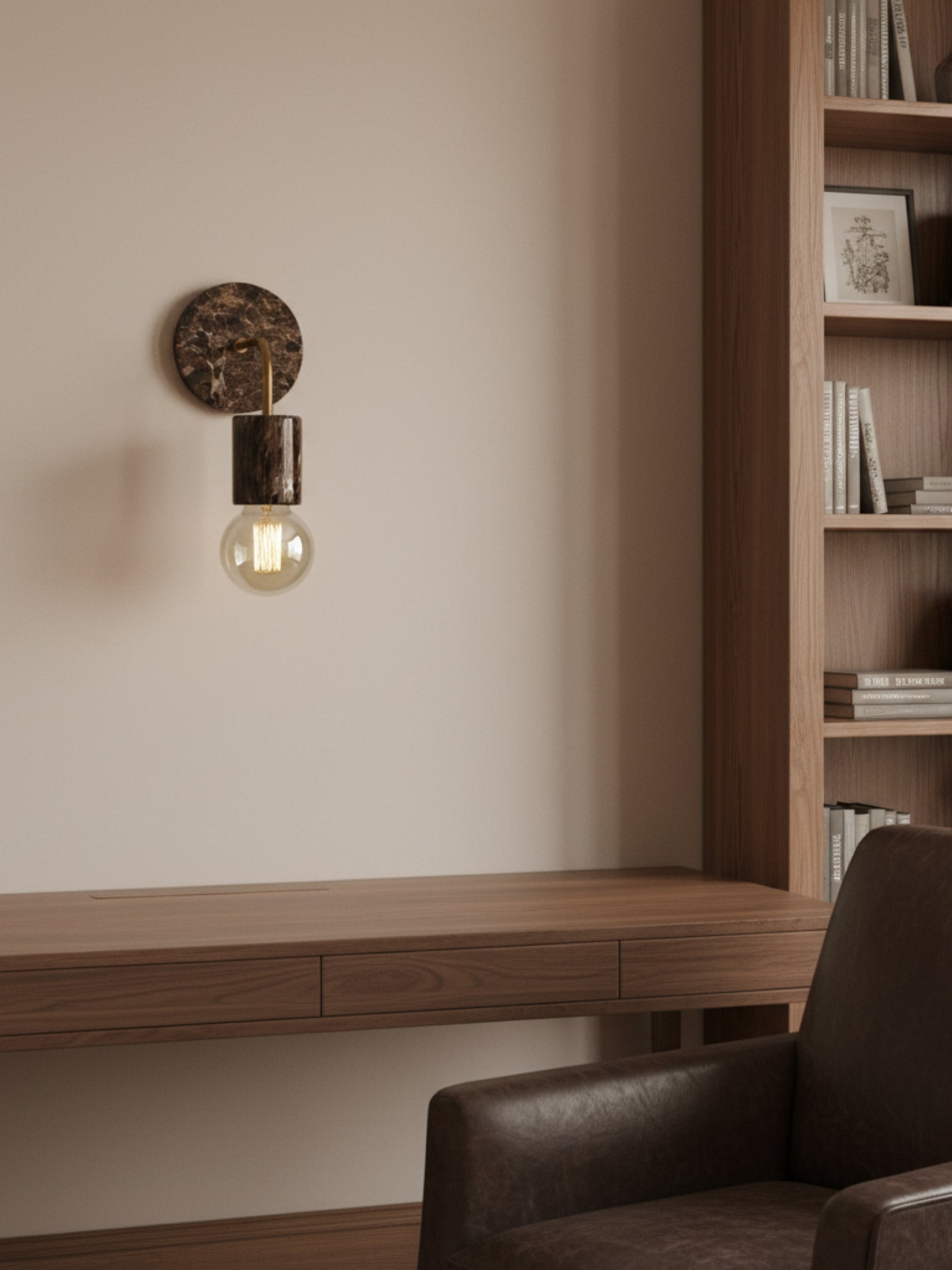 Applique in Marmo Emperador Dark Modello "ELENGANT"