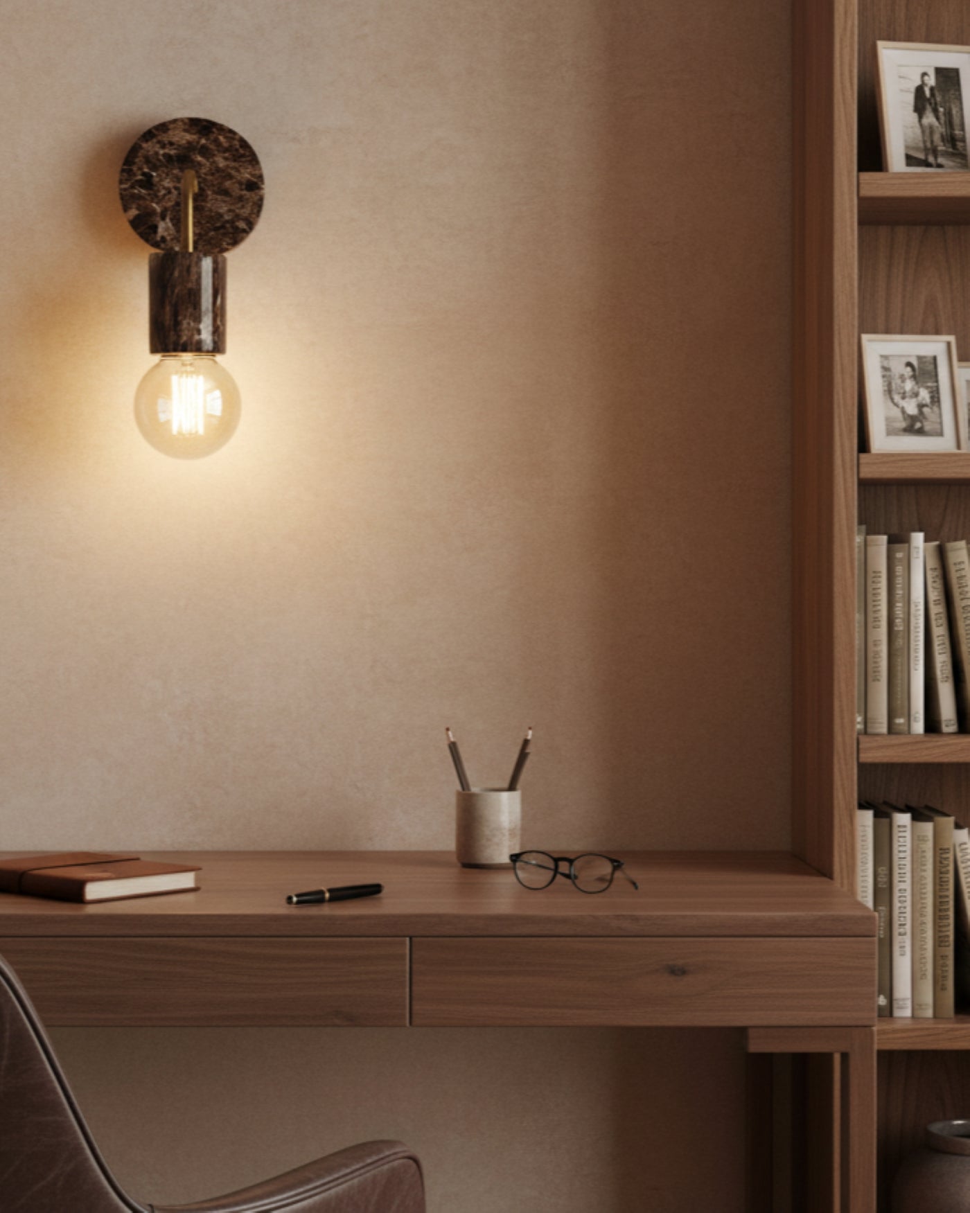 Applique in Marmo Emperador Dark Modello "ELENGANT"