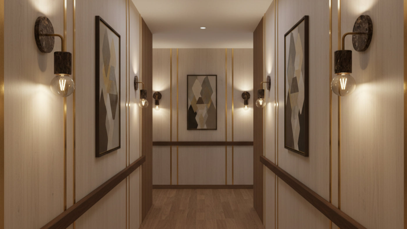 Applique in Marmo Emperador Dark Modello "ELENGANT"