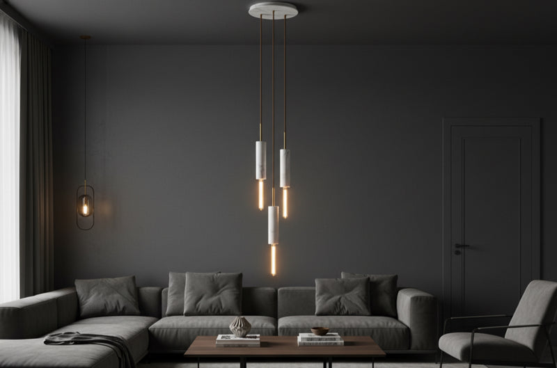 Lampadario in Marmo Statuario Modello Jedi