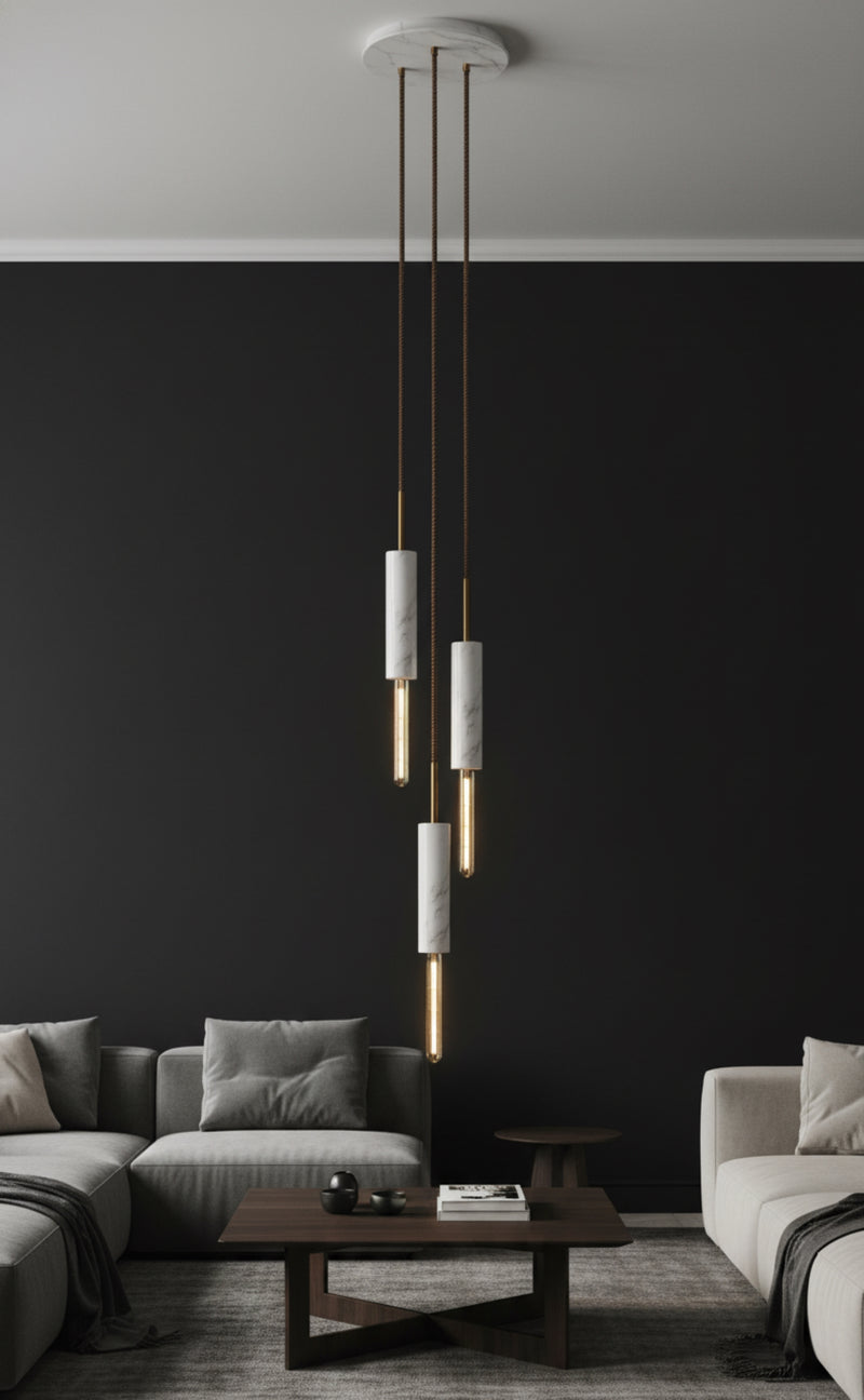 Lampadario in Marmo Statuario Modello Jedi