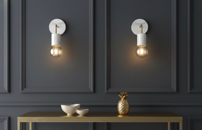 Applique in Marmo Bianco Carrara Modello "ELENGANT"