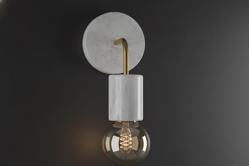 Applique in Marmo Bianco Carrara Modello "ELENGANT"