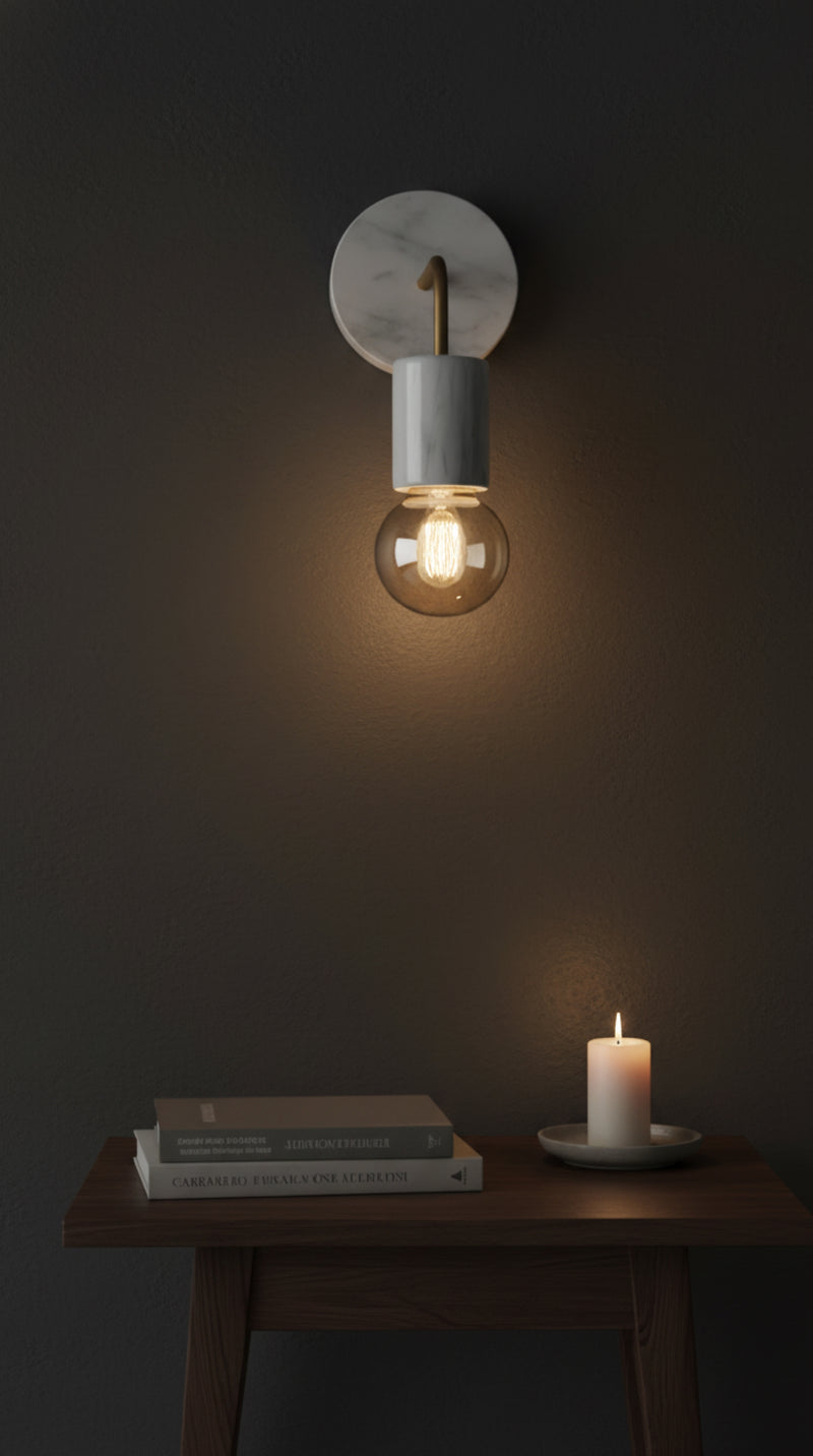 Applique in Marmo Bianco Carrara Modello "ELENGANT"