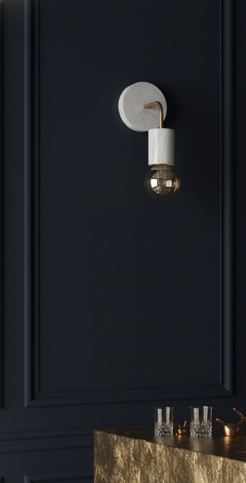 Applique in Marmo Bianco Carrara Modello "ELENGANT"