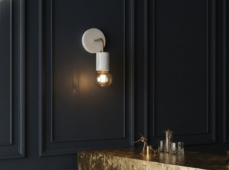 Applique in Marmo Bianco Carrara Modello "ELENGANT"