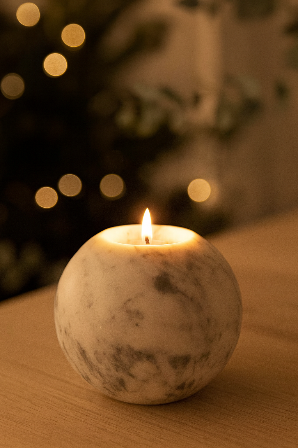 Porta Candela 'Ball' in Marmo