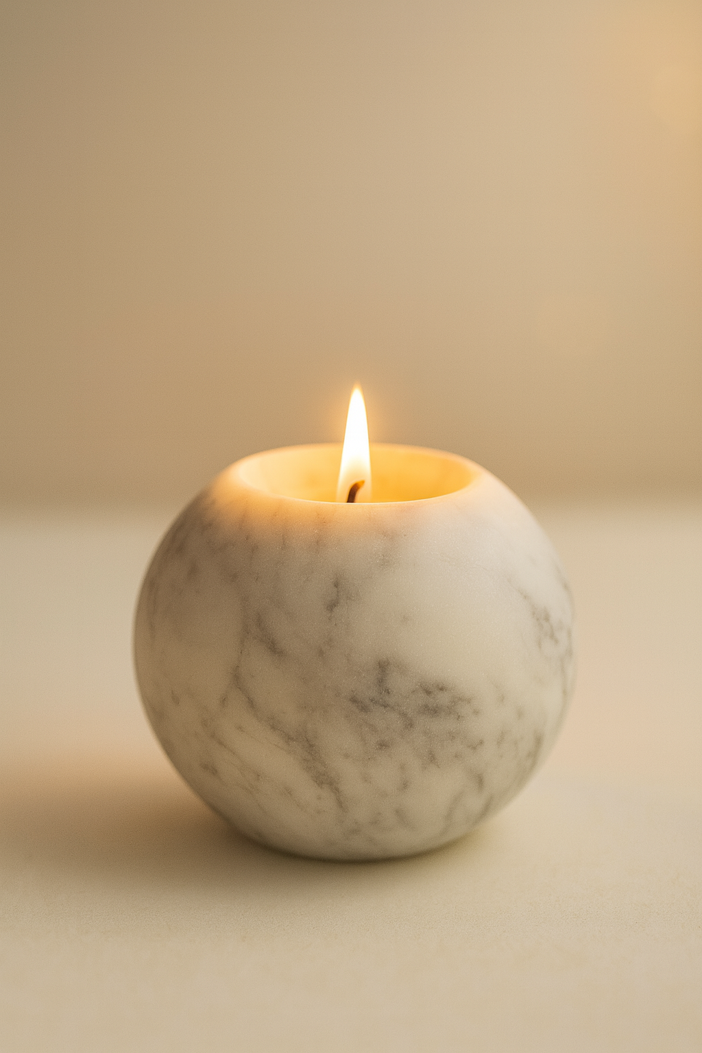 Porta Candela 'Ball' in Marmo