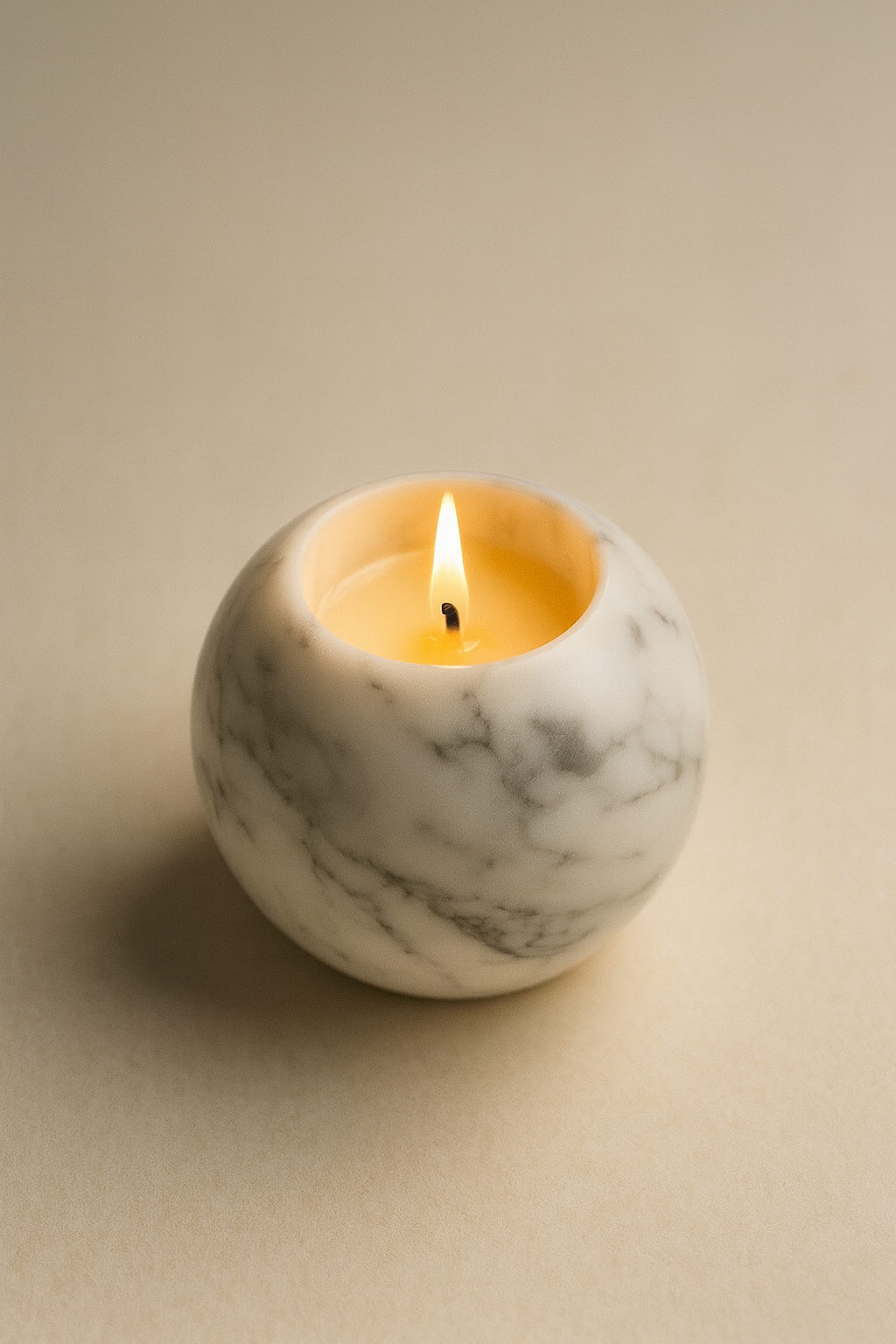 Porta Candela 'Ball' in Marmo