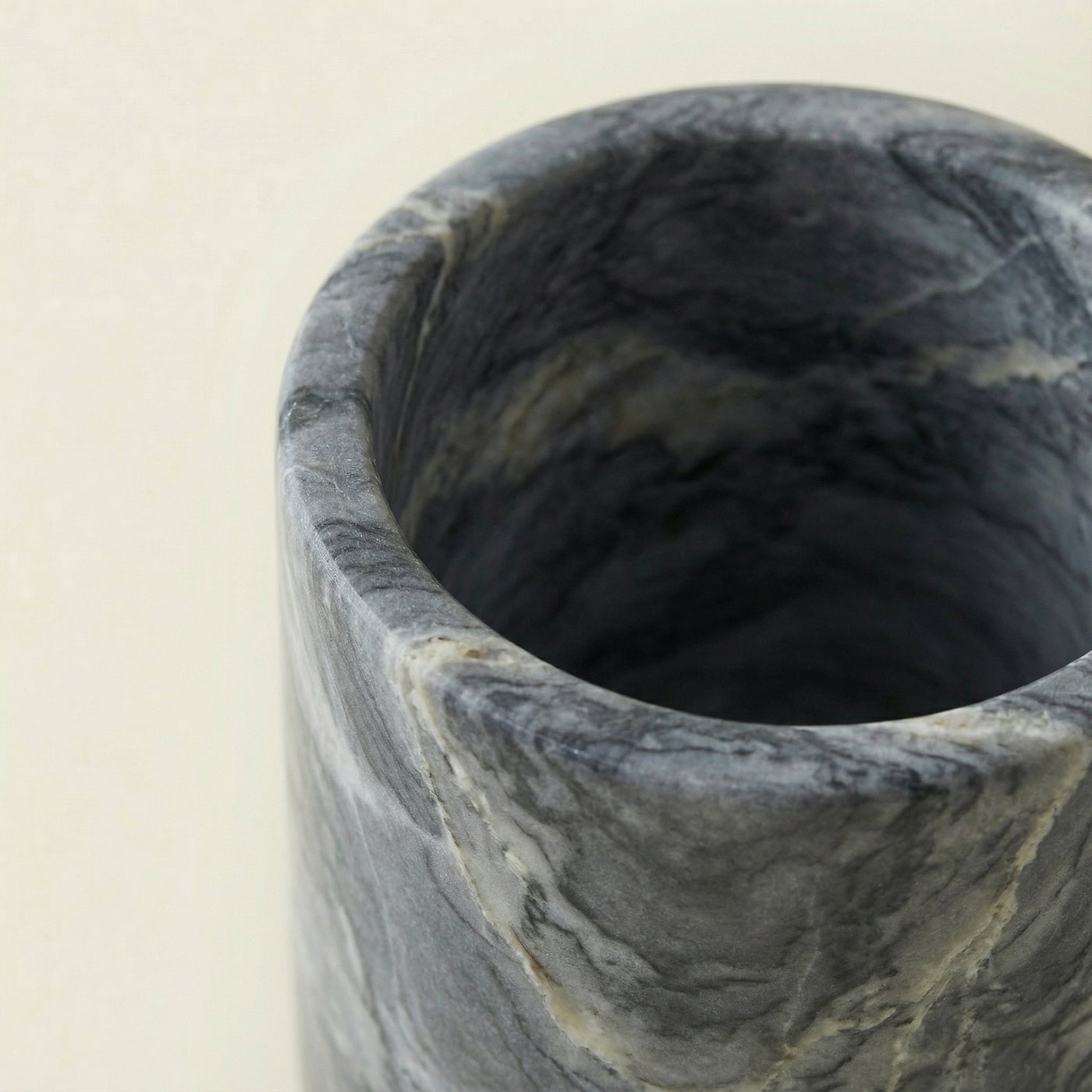 Bicchiere Portaspazzolini in Marmo Grigio Bardiglio - Collezione Minimal