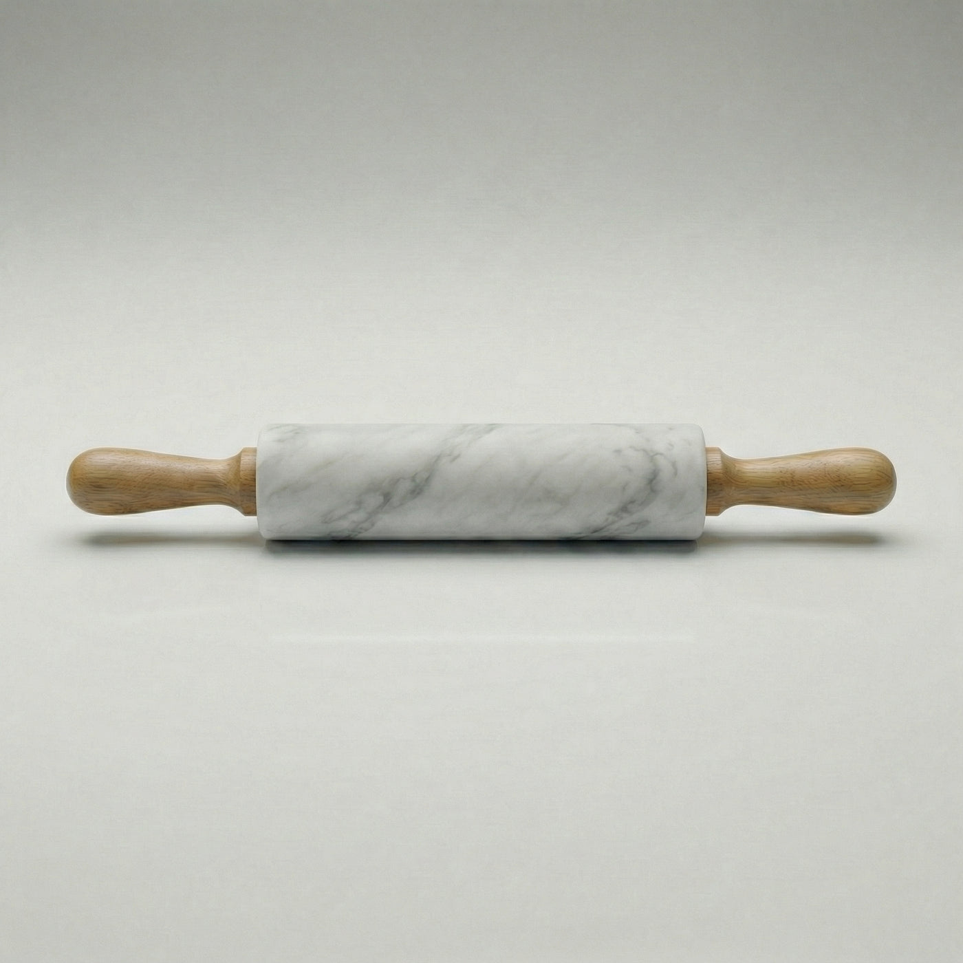 Mattarello in Marmo Bianco di Carrara e Legno Rovere | Design Cucina