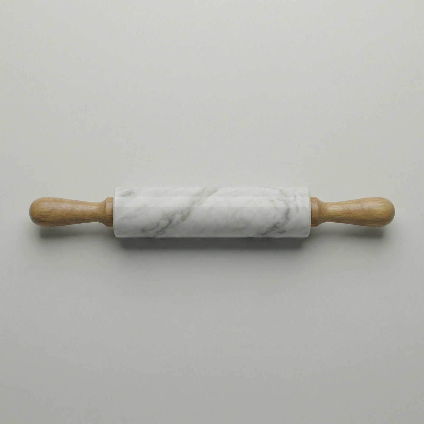 Mattarello in Marmo Bianco di Carrara e Legno Rovere | Design Cucina