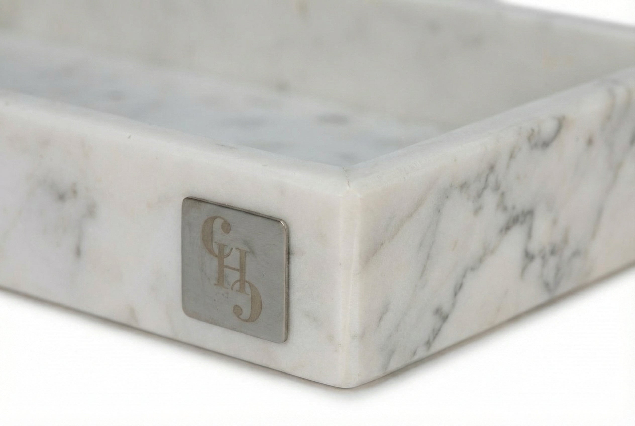 Vassoio Rettangolare in Marmo Bianco di Carrara - Design Artigianale