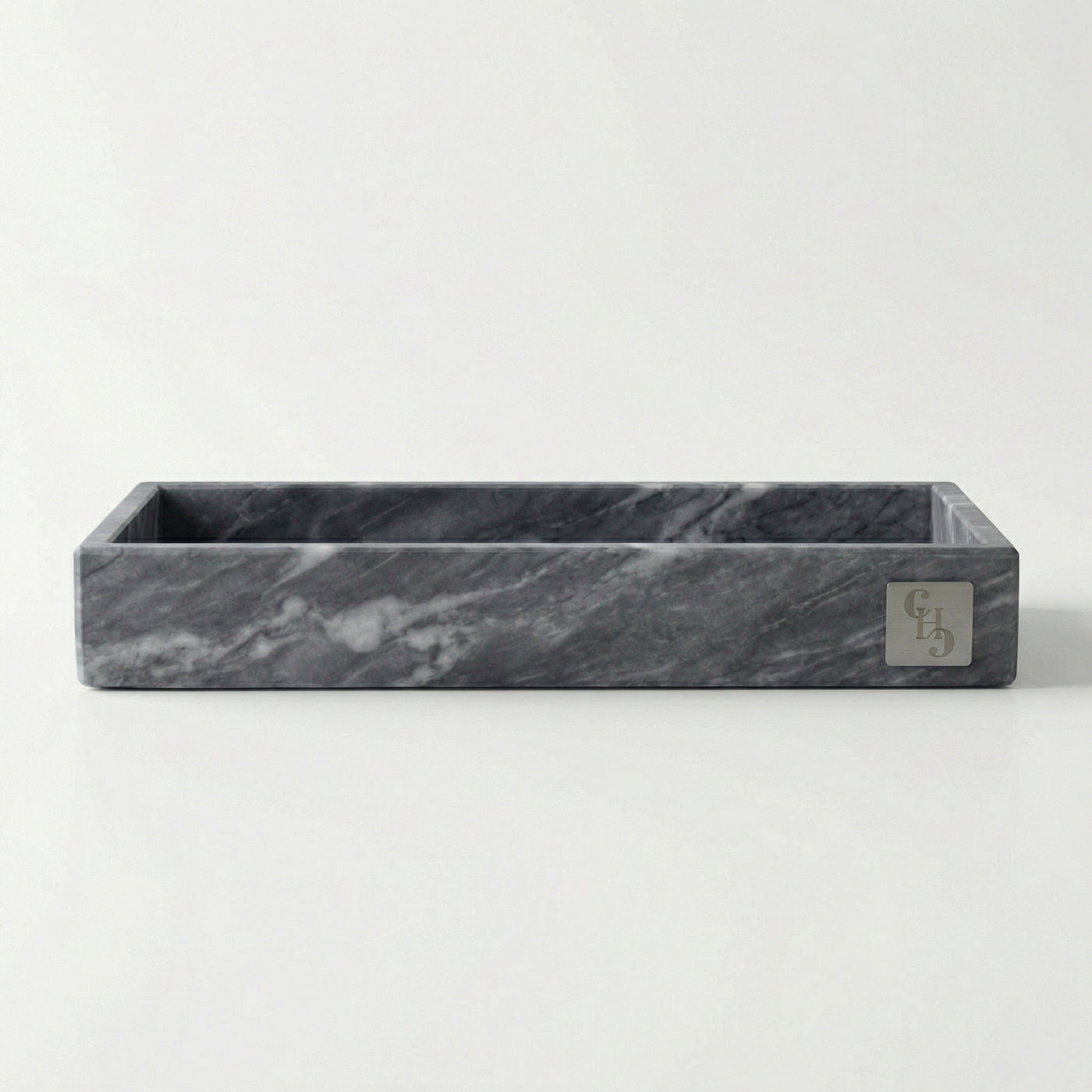 Vassoio Rettangolare in Marmo Grigio Bardiglio