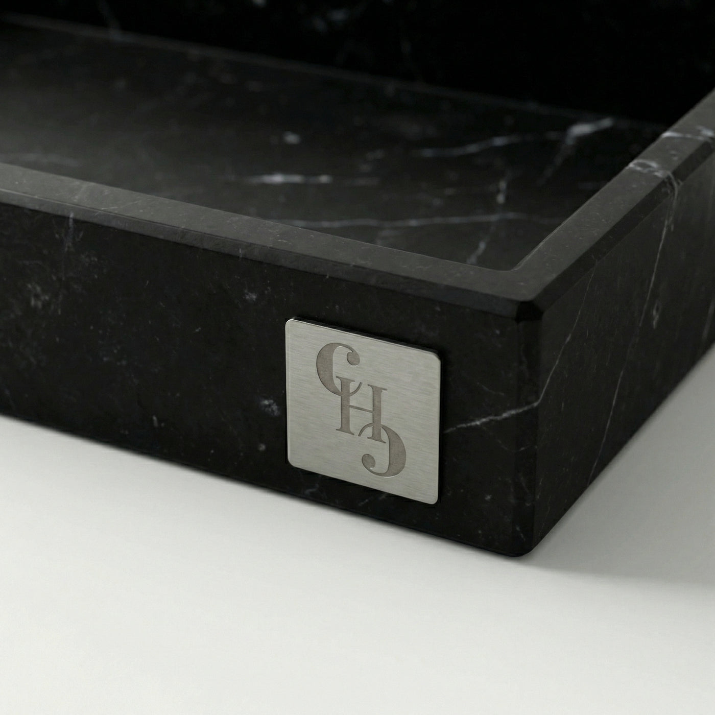 Vassoio Rettangolare in Marmo Nero Marquina