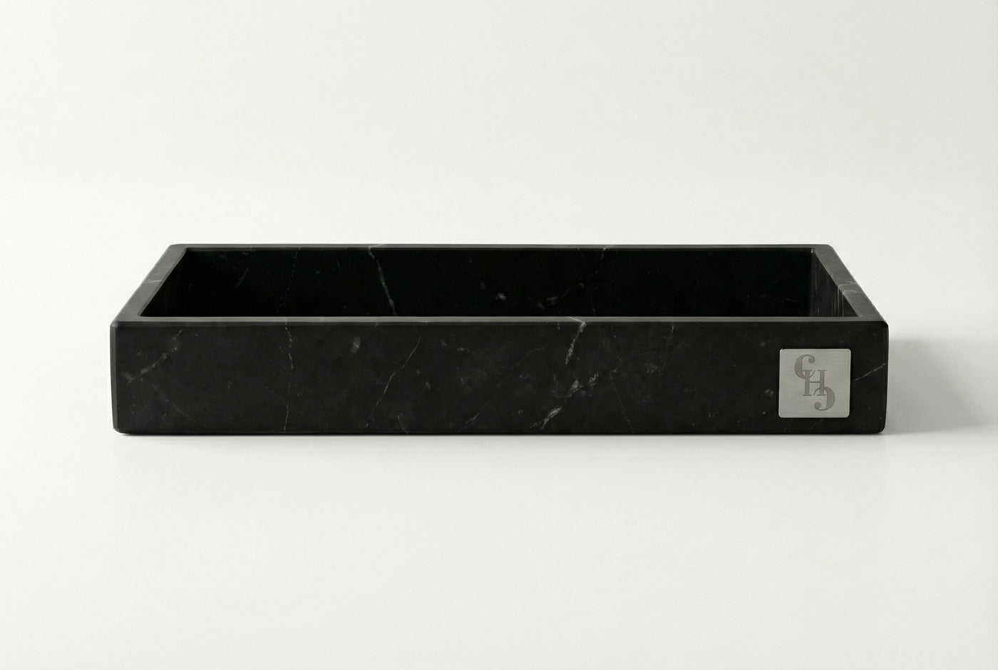 Vassoio Rettangolare in Marmo Nero Marquina
