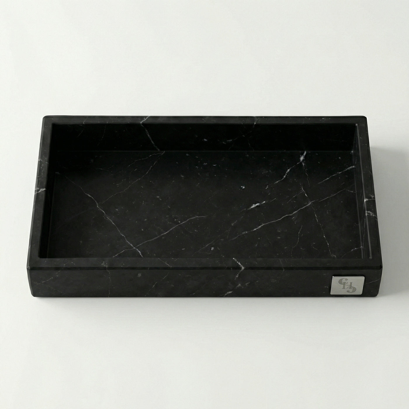 Vassoio Rettangolare in Marmo Nero Marquina