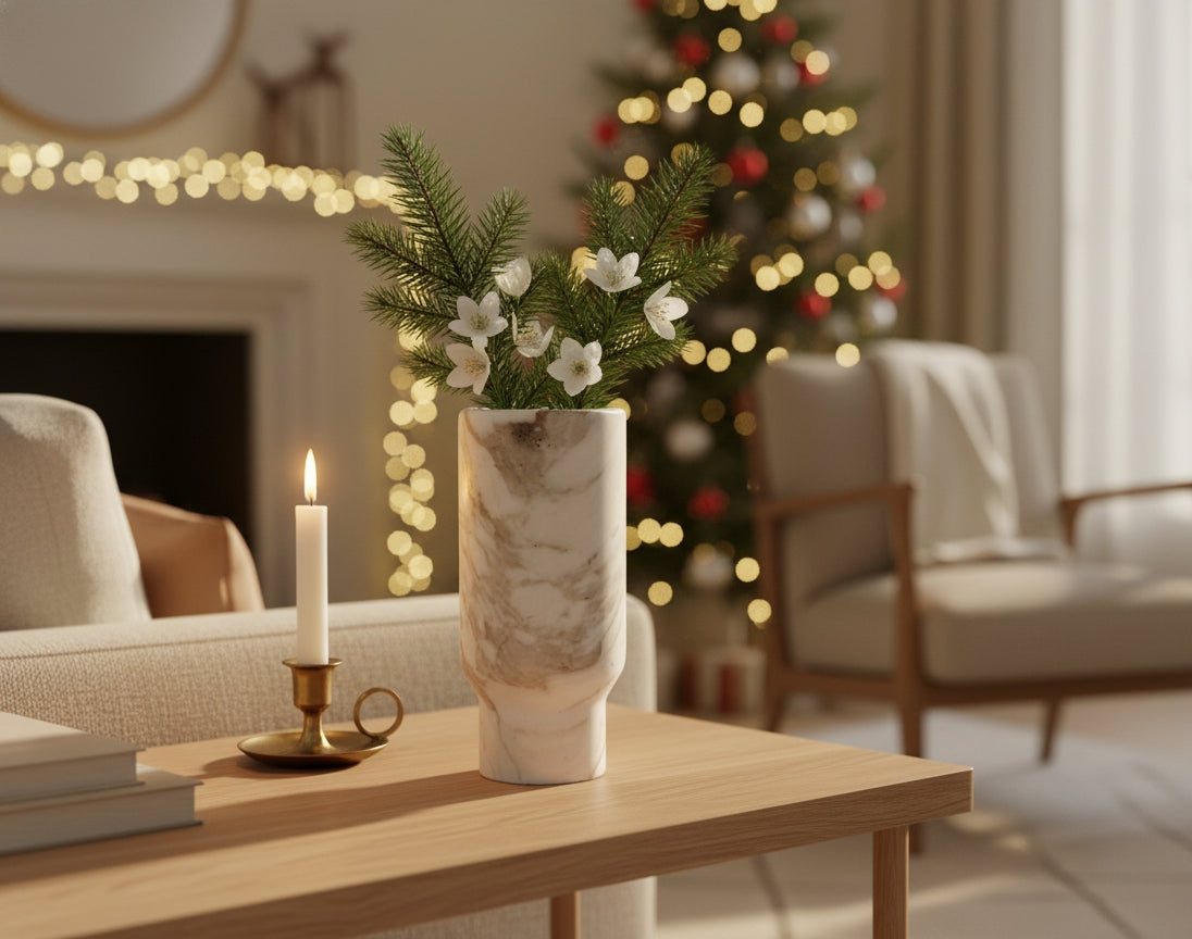 Vaso "Rocket" in Marmo Calacatta