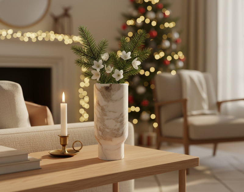 Vaso "Rocket" in Marmo Calacatta