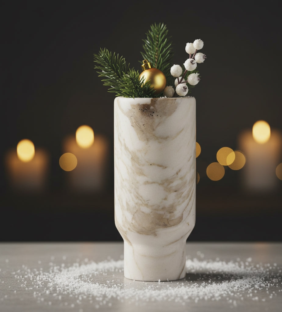 Vaso "Rocket" in Marmo Calacatta