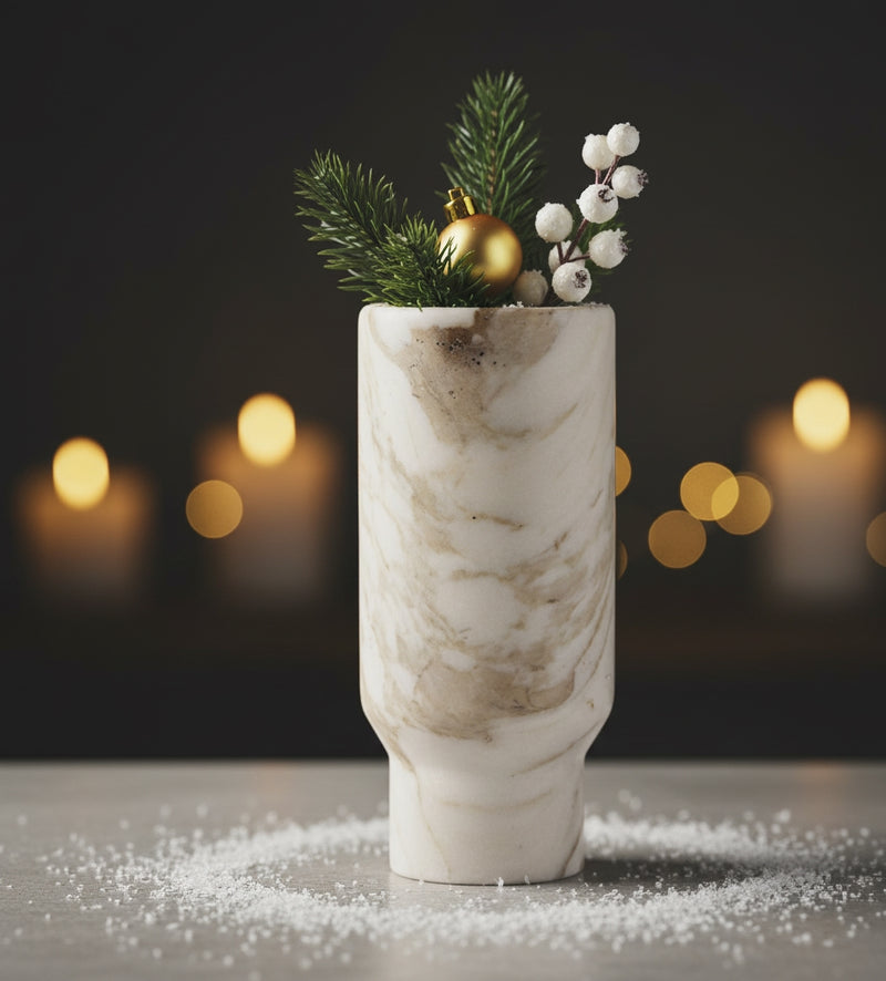 Vaso "Rocket" in Marmo Calacatta