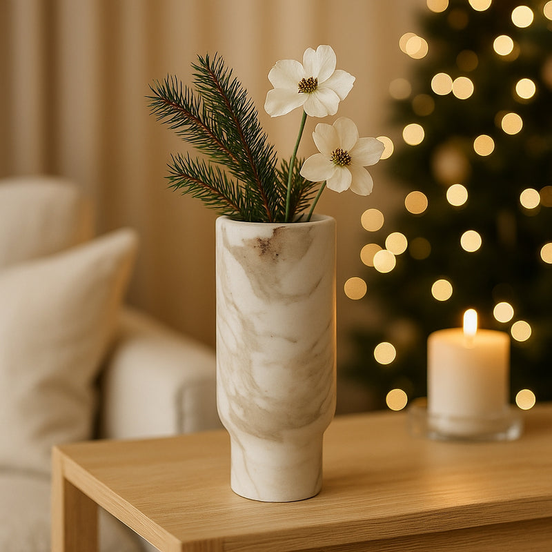 Vaso "Rocket" in Marmo Calacatta