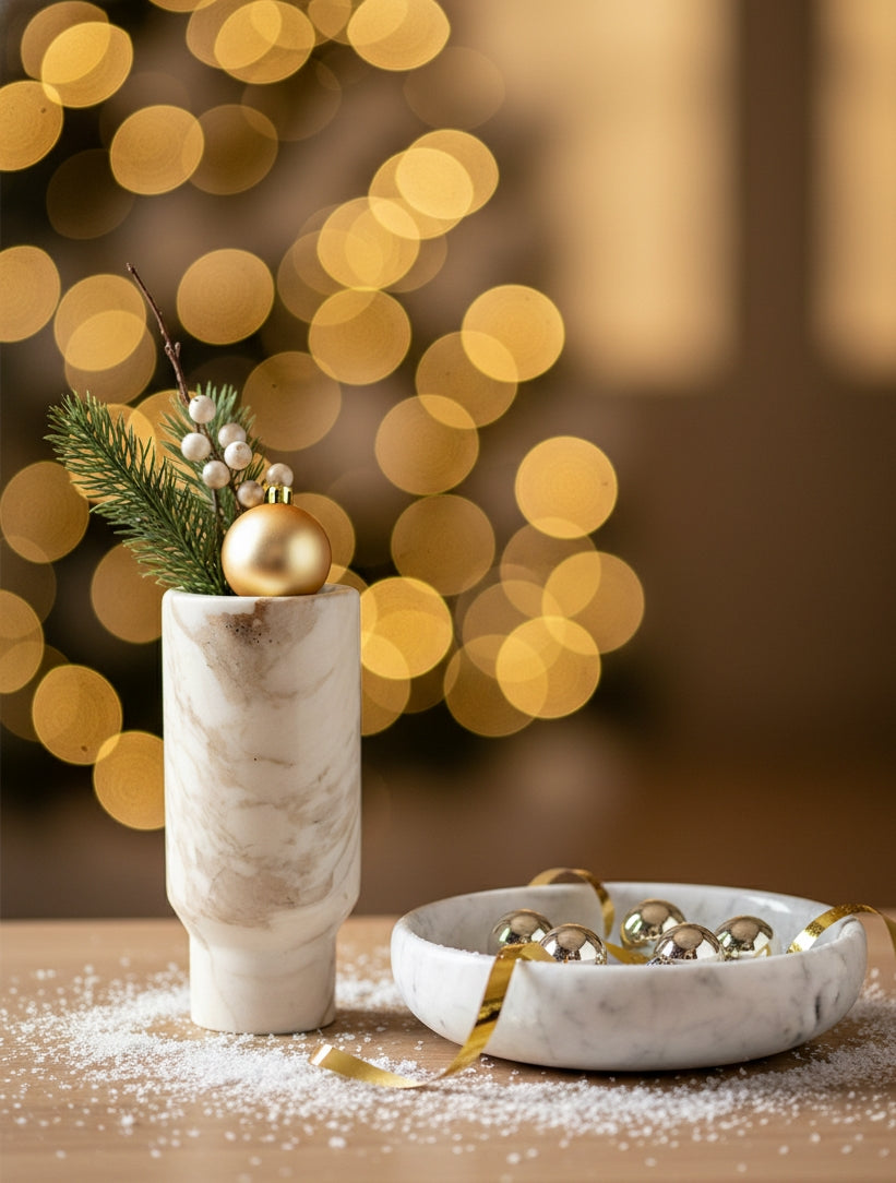 Vaso "Rocket" in Marmo Calacatta