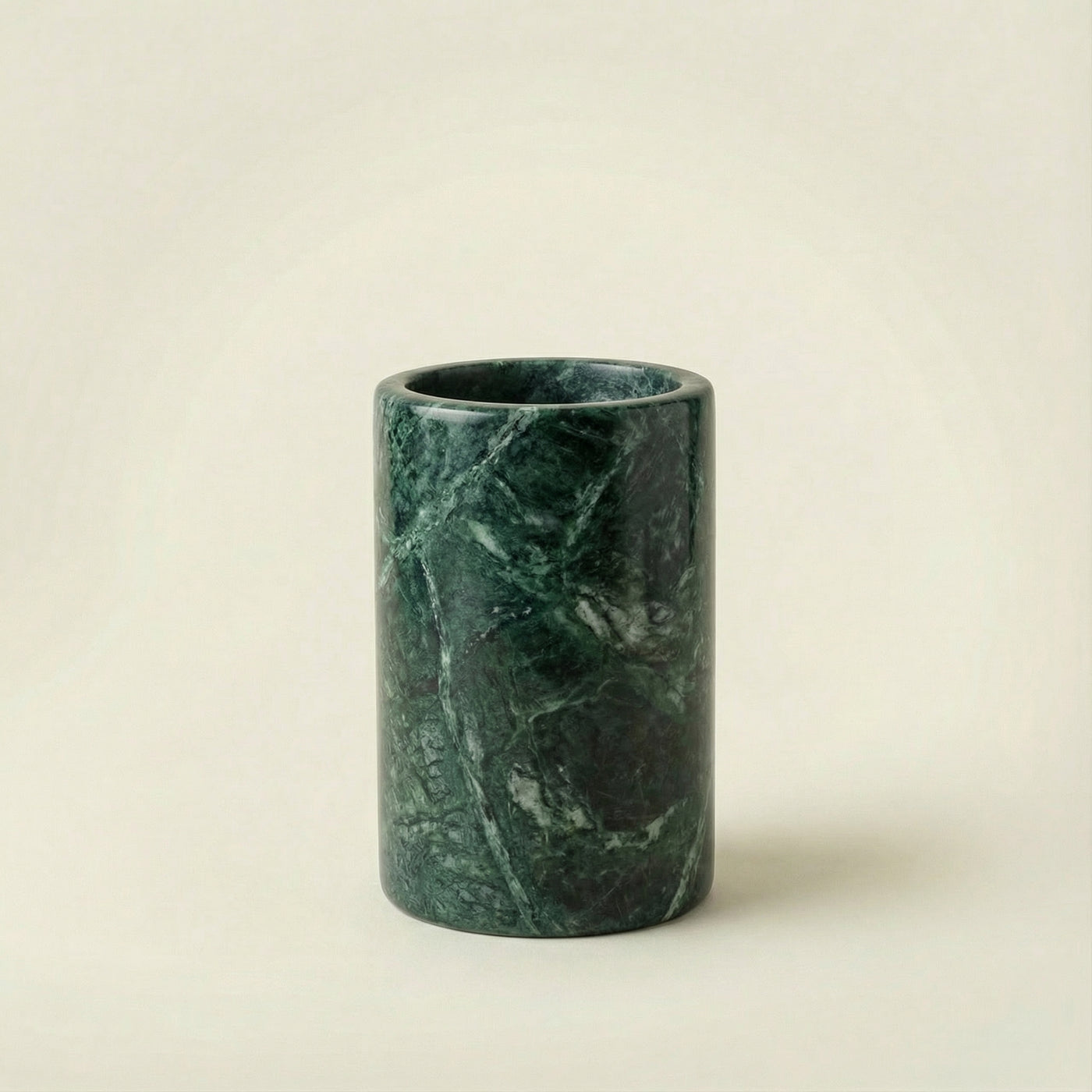 Bicchiere Portaspazzolini in Marmo Verde - Collezione Minimal