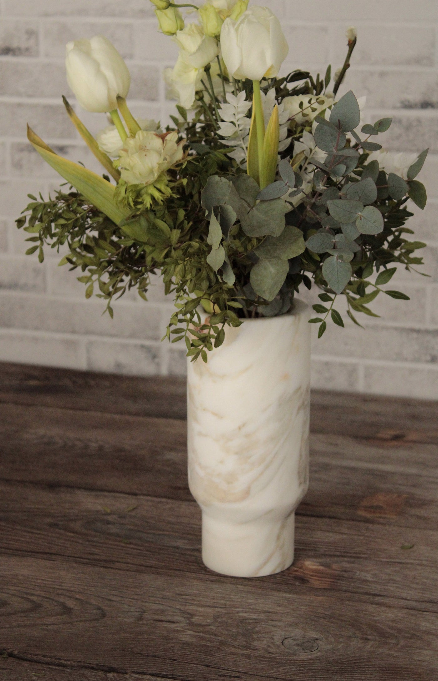 Vaso "Rocket" in Marmo Calacatta