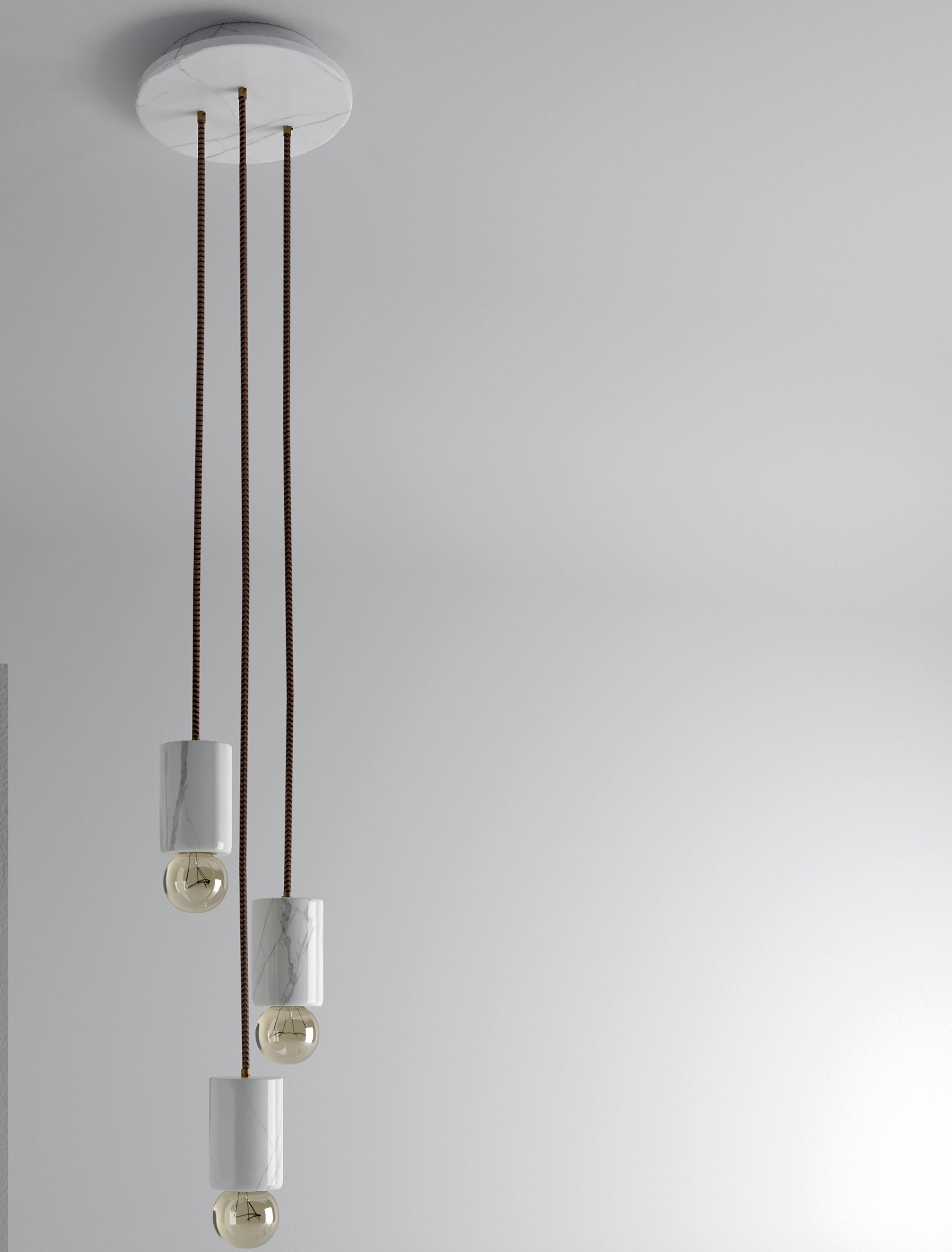 Lampadario in Marmo Statuario - Eleganza Artigianale per la Tua Casa