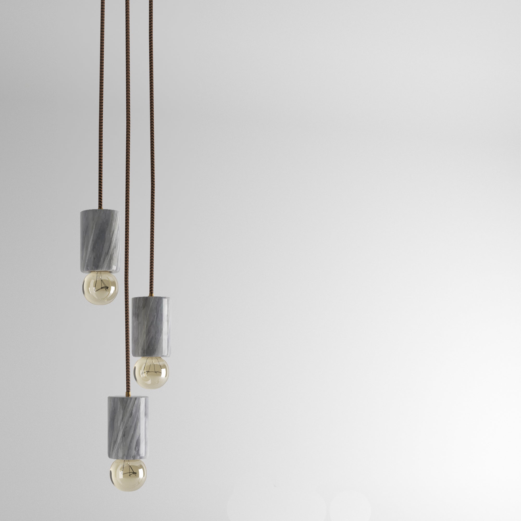 Lampadario in Marmo Grigio Bardiglio - Eleganza Artigianale per la Tua Casa