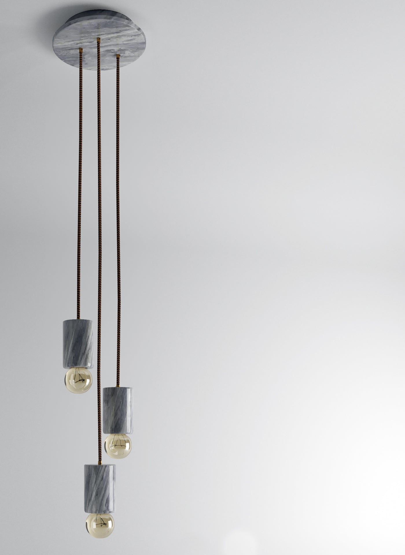 Lampadario in Marmo Grigio Bardiglio - Eleganza Artigianale per la Tua Casa