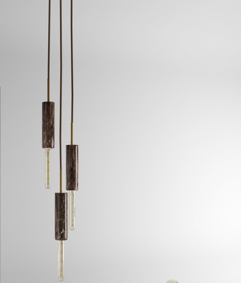 Lampadario in Marmo Emperador Dark Modello Jedi