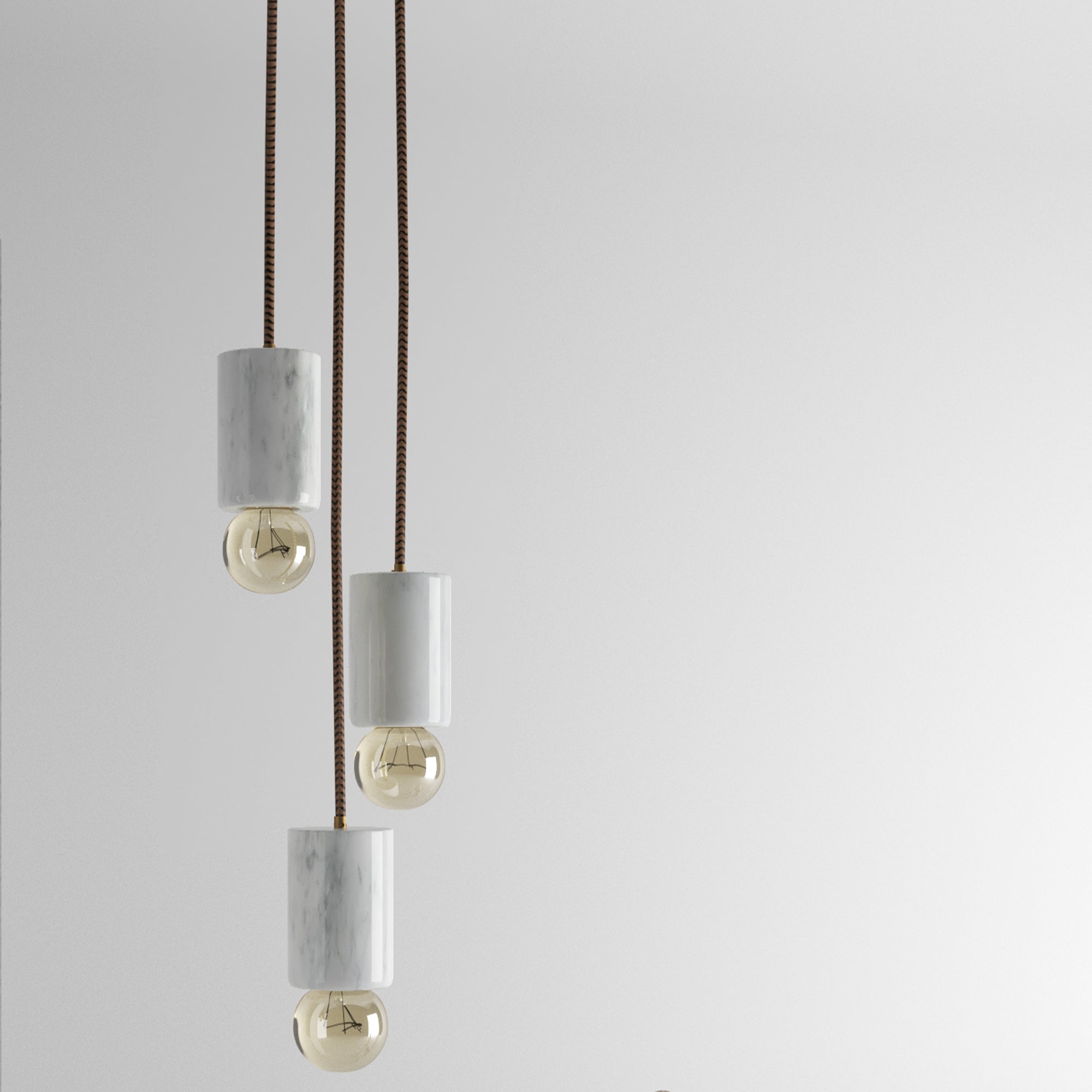 Lampadario in Marmo Bianco Carrara - Eleganza Artigianale per la Tua Casa