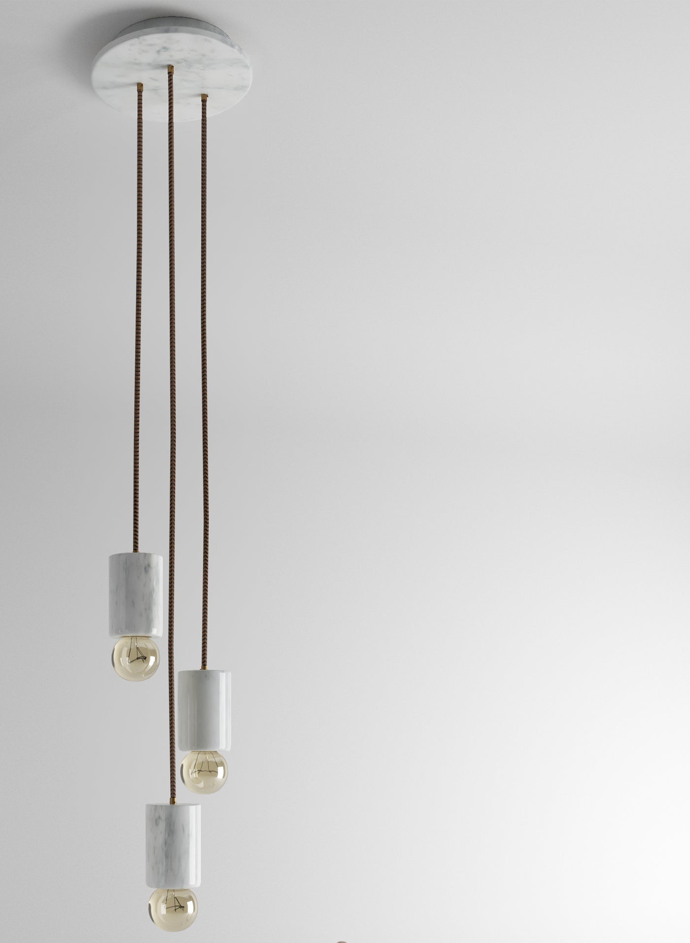 Lampadario in Marmo Bianco Carrara - Eleganza Artigianale per la Tua Casa