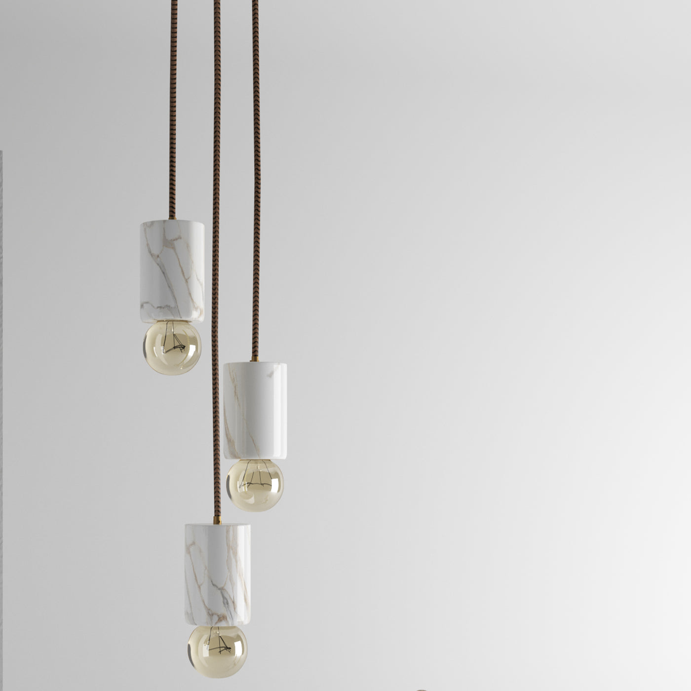 Lampadario in Marmo Calacatta - Eleganza Artigianale per la Tua Casa